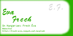 eva frech business card